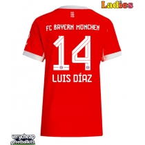 Bayern Munich Luis Diaz #14 Replica Home Shirt Ladies 2025-26 Short Sleeve